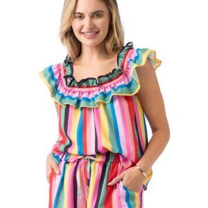 NWT Crosby by Mollie Burch Louise Boardwalk Striped Top Size XS